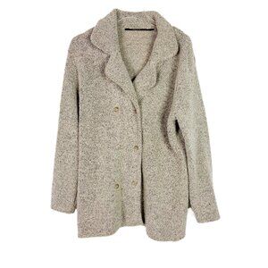 ISDA & Co Cashmere Wool Blend Sweater Jacket Cardigan Oatmeal Size Large L